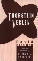 Cover of: ThorsteinVeblen by David Riesman
