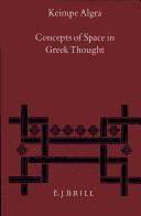 Cover of: Concepts of space in Greek thought