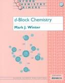 Cover of: d-block chemistry | Mark J. Winter