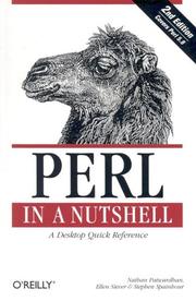 Cover of: Perl in A Nutshell by Ellen Siever, Stephen Spainhour, Nathan Patwardhan