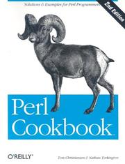 Cover of: Perl cookbook by Tom Christiansen