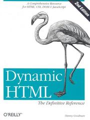 Cover of: Dynamic HTML by Danny Goodman