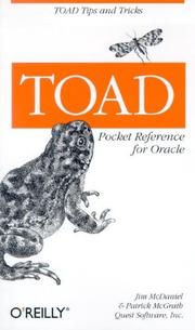 Cover of: TOAD Pocket Reference for Oracle | Jim McDaniel