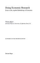 Cover of: Doing economic research by Mayer, Thomas