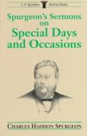 Cover of: Spurgeon's sermons on special days and occasions by Charles Haddon Spurgeon