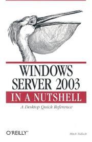 Cover of: Windows Server 2003 in a Nutshell by Mitch Tulloch