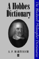 Cover of: A Hobbes dictionary by Aloysius Martinich