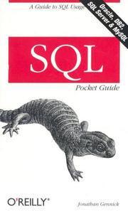 Cover of: SQL: Pocket Guide