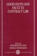 Good Faith and Fault in Contract Law by Jack Beatson