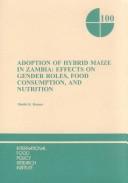Cover of: Adoption of hybrid maize in Zambia by Shubh K. Kumar