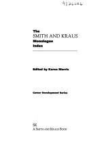 Cover of: The Smith and Kraus monologue index