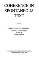 Cover of: Coherence in spontaneous text