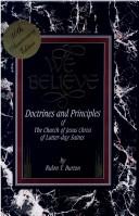 Cover of: We believe: doctrines and principles of the Church of Jesus Christ of Latter-Day Saints