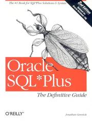 Cover of: Oracle SQL*Plus: The Definitive Guide