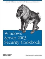 Cover of: Windows Server 2003 Security Cookbook