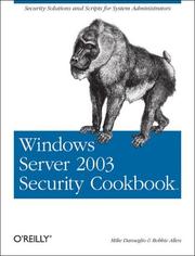 Cover of: Windows Server 2003 Security Cookbook by Mike Danseglio, Robbie Allen