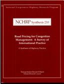 Cover of: Road pricing for congestion management: a survey of international practice