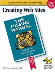 Cover of: Creating Web Sites: The Missing Manual