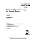 Cover of: Image and signal processing for remote sensing | 
