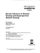 Cover of: Recent advances in remote sensing and hyperspectral remote sensing: 27-29 September 1994, Rome, Italy