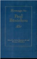 Cover of: Homage to Paul Bénichou