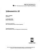 Cover of: Videometrics III: 2-4 November 1994, Boston, Massachusetts