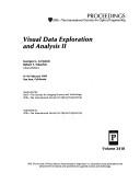 Cover of: Visual data exploration and analysis II by Georges G. Grinstein, Robert F. Erbacher, chairs/editors ; sponsored by IS&T--the Society for Imaging Science and Technology, SPIE--the International Society for Optical Engineering.