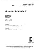 Cover of: Document recognition II: 6-7 February 1995, San Jose, California