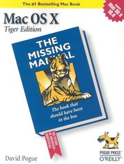 Cover of: Mac OS X Tiger by David Pogue