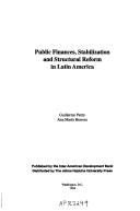 Cover of: Public finances, stabilization, and structural reform in Latin America