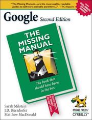 Cover of: Google by Sarah Milstein, J. D. Biersdorfer, Rael Dornfest, Matthew MacDonald