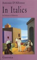 Cover of: In italics by Antonio D'Alfonso