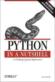 Cover of: Python in a Nutshell by Alex Martelli