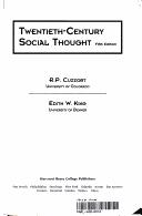 Cover of: Twentieth-century social thought by Raymond Paul Cuzzort
