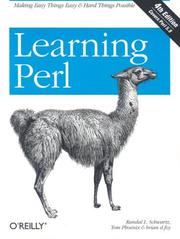 Cover of: Learning Perl by Randal L. Schwartz, Tom Phoenix, brian d foy