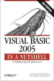 Cover of: Visual Basic 2005 in a Nutshell by Tim Patrick, Steven Roman, Ron Petrusha, Paul Lomax