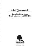 Cover of: Porachunki i projekty: teksty o teatrze z lat 1900-1938