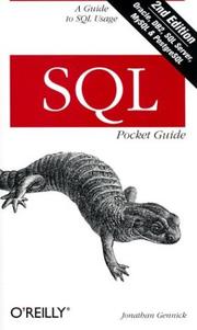 Cover of: SQL by Jonathan Gennick