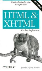 Cover of: HTML and XHTML by Jennifer Niederst Robbins