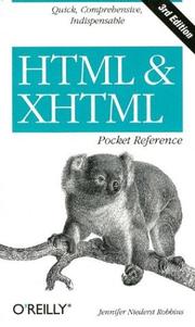 Cover of: HTML and XHTML Pocket Reference (Pocket Reference (O'Reilly)) by Jennifer Niederst Robbins