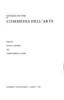 Cover of: Studies in the commedia dell'arte