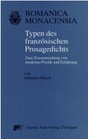 Cover of: Typen des französischen Prosagedichts by Johannes Hauck