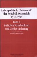 Cover of: Aussenpolitische Dokumente der Republik Österreich, 1918-1938 (ADÖ)