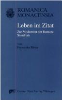 Cover of: Leben im Zitat: zur Modernität der Romane Stendhals