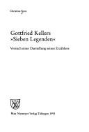 Cover of: Gottfried Kellers "Sieben Legenden" by Christine Renz