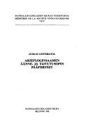 Cover of: Arjeploginsaamen äänne- ja taivutusopin pääpiirteet by Juhani Lehtiranta