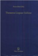 Cover of: Thesaurus linguae Gallicae by Pierre-Henri Billy