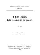 Cover of: I libri iurium della Repubblica di Genova (Pubblicazioni degli archivi di Stato. Fonti)