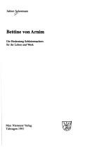 Bettine von Arnim by Sabine Schormann