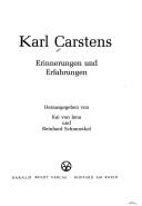 Erinnerungen und Erfahrungen by Karl Carstens